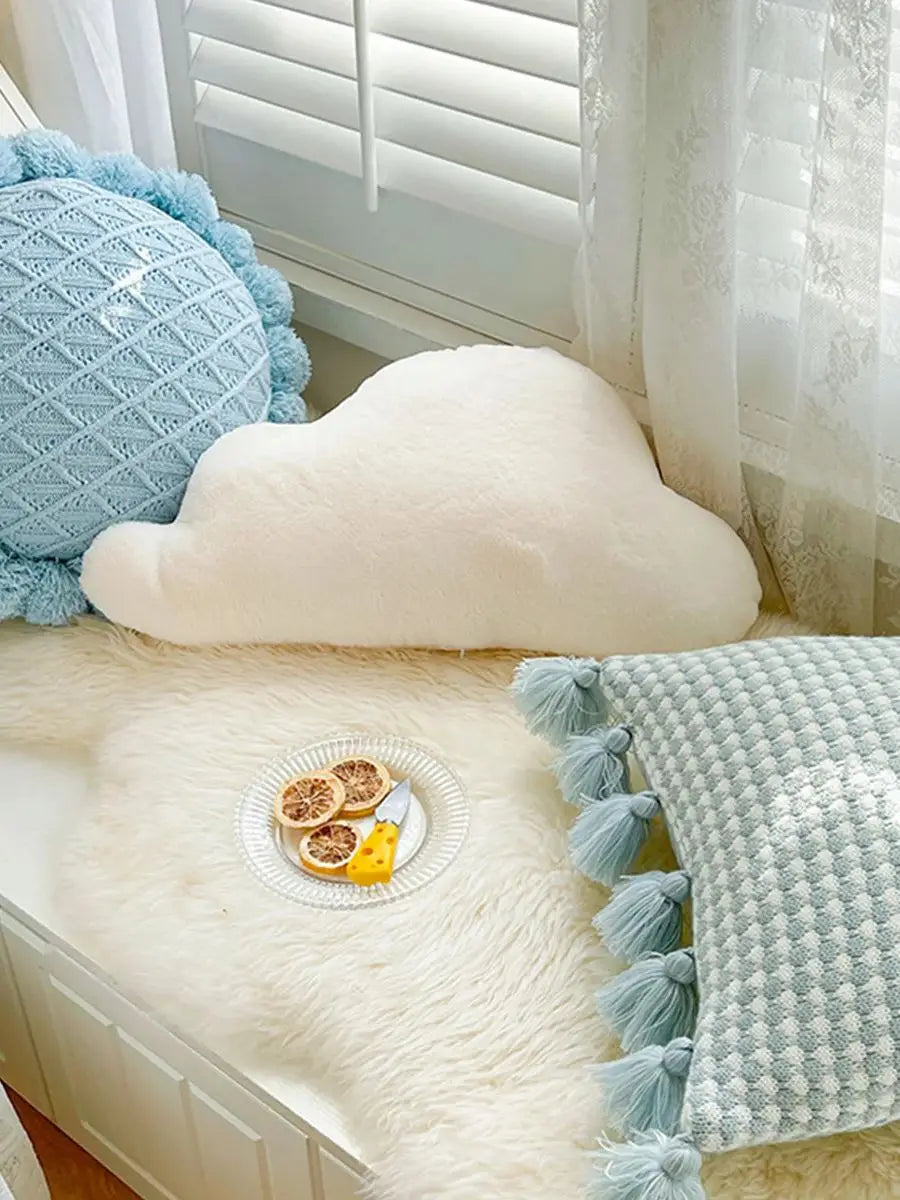 1pc Cute Cloud Pillows Clouds Shaped Throw Pillows, Singular Shape Design White Cloud Throw Pillow Decorative, For Living