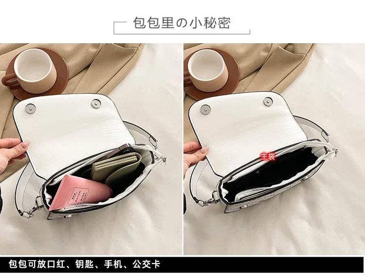 Premium Vintage Style Crossbody Bag - High-End Women's Handbag With Parisian Chic Design & Timeless Leather Craftsmanship