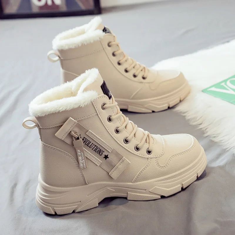Winter Women Snow Boots Casual High-top Shoes Lightweight Warm Women Sneakers Platform Ankle Boots Plus Size New Outdoor Boots