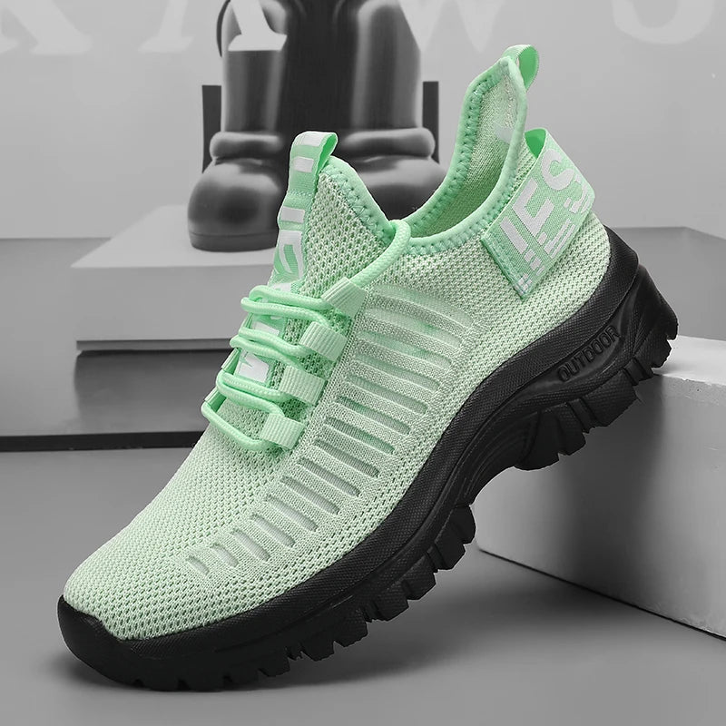 new Shoes for Man	Summer Walking Comfort Platform Sneakers Mesh Fashion Design Breathable Travel Training Jogging Shoes 36-46