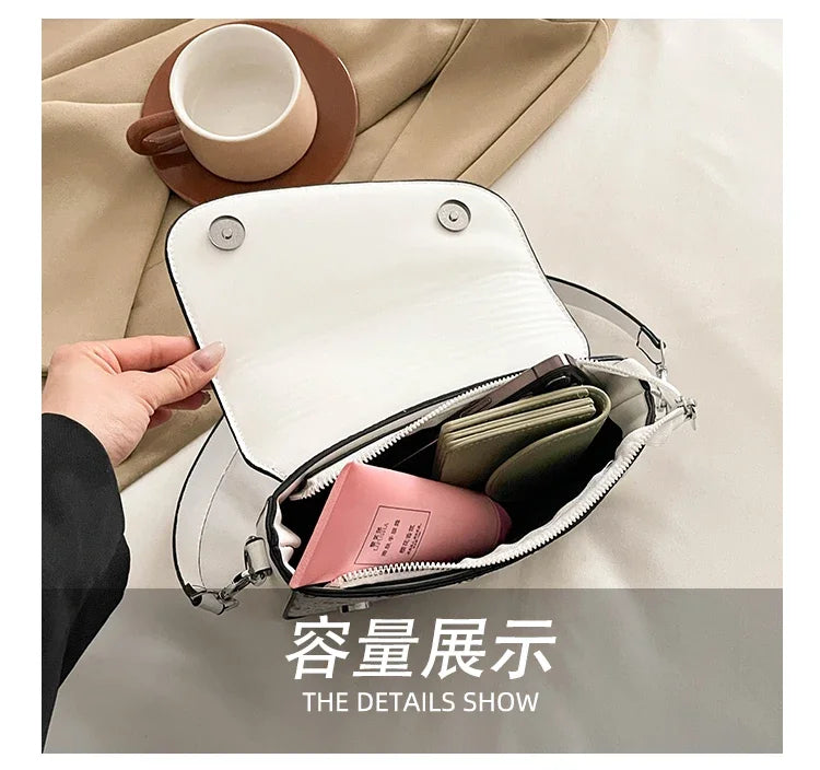 Premium Vintage Style Crossbody Bag - High-End Women's Handbag With Parisian Chic Design & Timeless Leather Craftsmanship