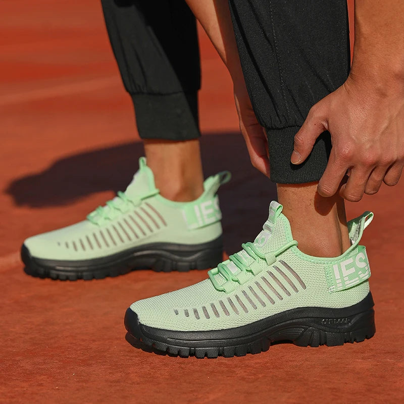 new Shoes for Man	Summer Walking Comfort Platform Sneakers Mesh Fashion Design Breathable Travel Training Jogging Shoes 36-46