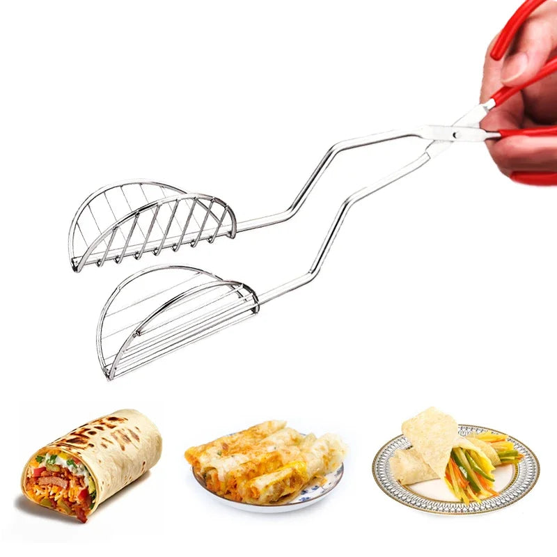 Taco Holder Shell Maker Press Tortilla Fryer Tong Plated Tortilla Press Prensa Para Tortillas Ortilla Maker Machine Tortilllera
