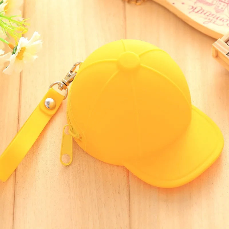 Cap Hat Style Jelly Candy Color Silicone Coin Purse Kids Gift Cartoon Trendy  Mini Bag Lady Change Purse Women Smart Wallets