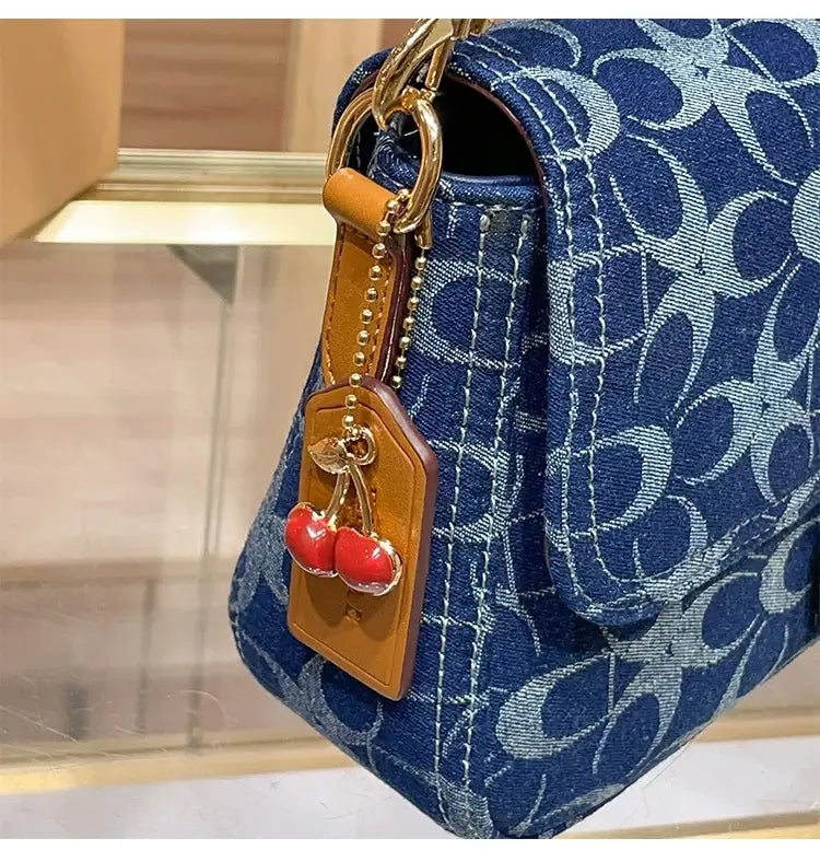 Ladies' armpit bag, light luxury retro denim canvas bag, fashionable 2025 new commuting high-end single shoulder crossbody bag