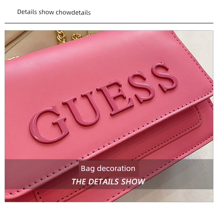 Western Style Trendy Fashion Super Hot Chain Alphabet Small Square Bag