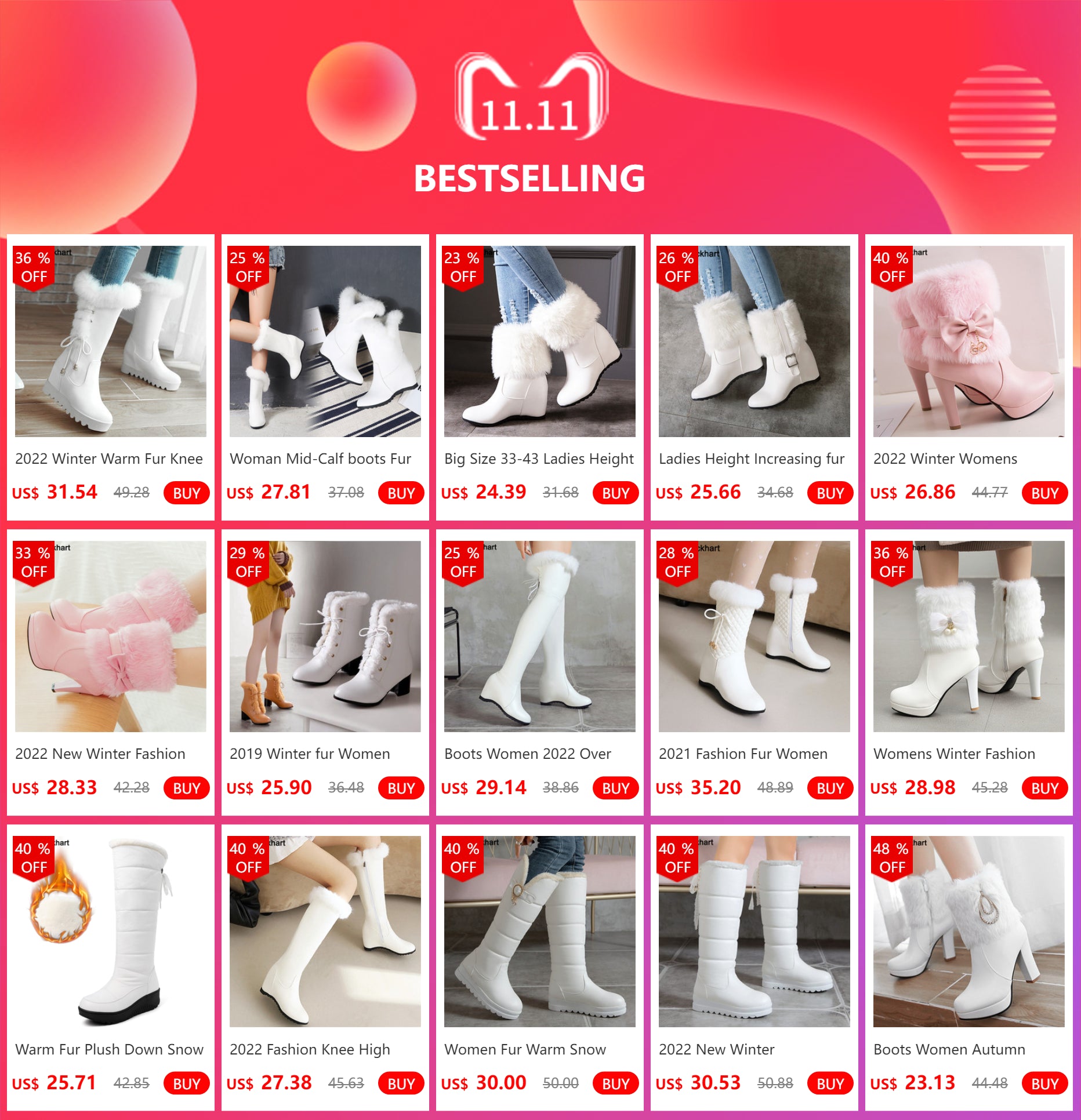 Fashion Women Snow Boots 2025 Winter Boots Height Lncreasing Platform Thick Plush Warm Zip Winter Shoes 34-43 White Pink Black