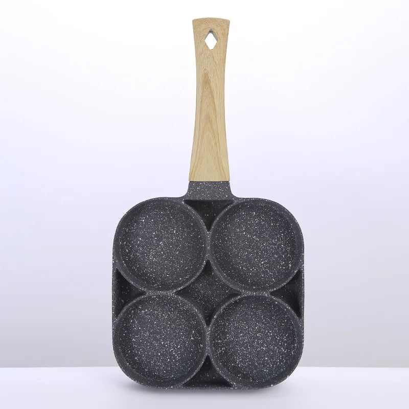 2/4-Hole Frying Pot Pan Thickened Omelet Pan Non-stick Egg Pancake Steak Pan Cooking Egg Ham Pans Breakfast Maker Cookware Pan