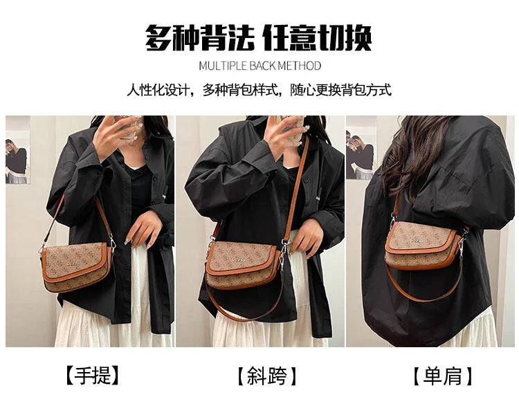 Premium Vintage Style Crossbody Bag - High-End Women's Handbag With Parisian Chic Design & Timeless Leather Craftsmanship