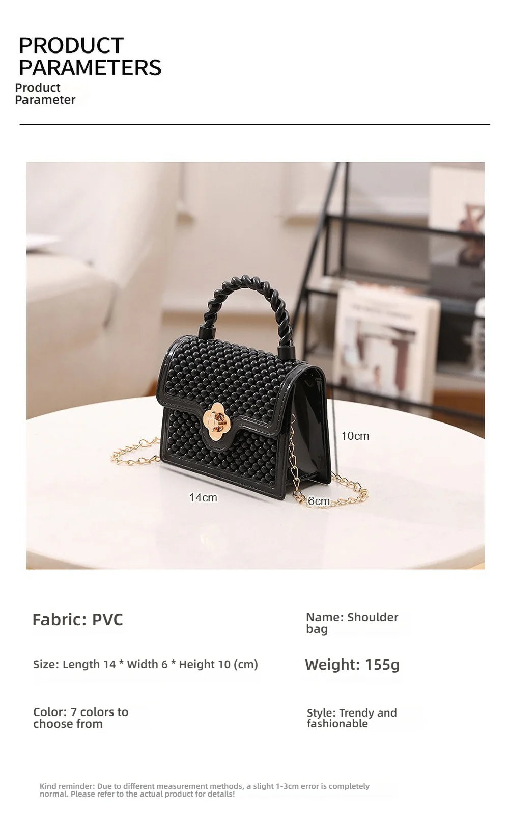 Trendy Red Jelly Shoulder Bag - Mini Fried Dough Twists Pattern Cute Handheld Purse with Metal Chain Strap for Women