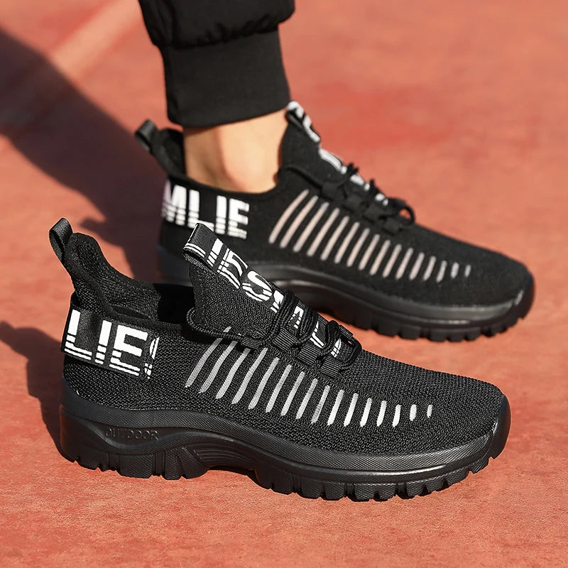 new Shoes for Man	Summer Walking Comfort Platform Sneakers Mesh Fashion Design Breathable Travel Training Jogging Shoes 36-46