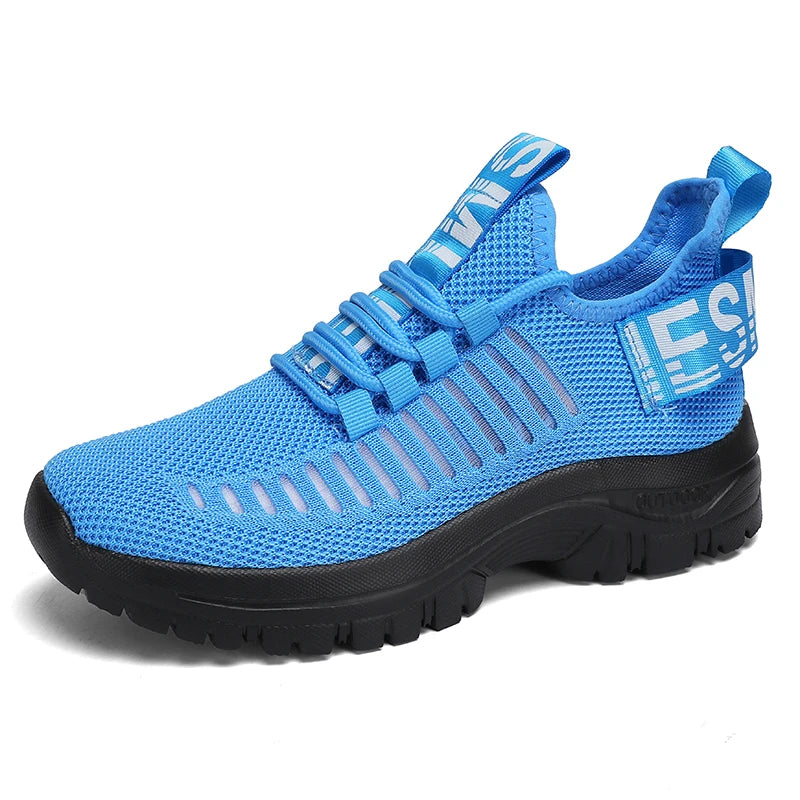 new Shoes for Man	Summer Walking Comfort Platform Sneakers Mesh Fashion Design Breathable Travel Training Jogging Shoes 36-46
