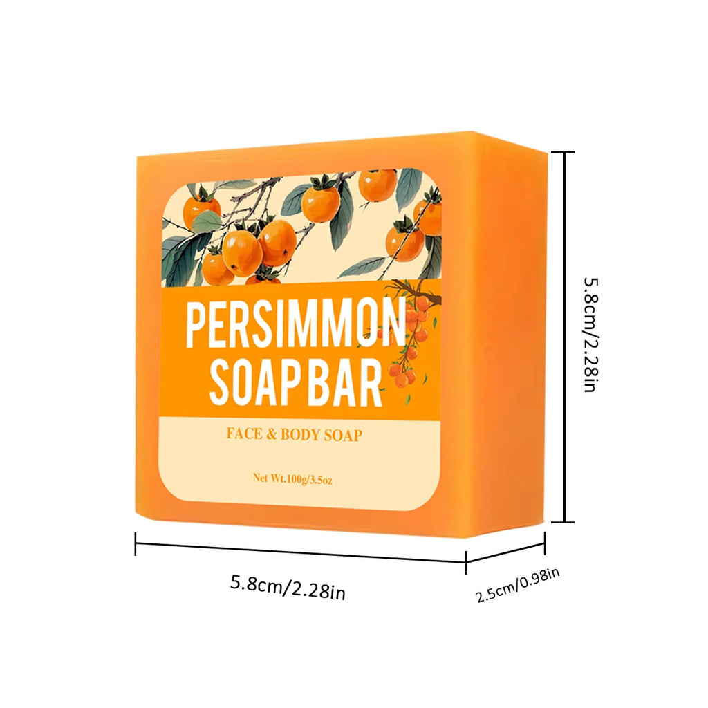 Persimmon Body Soap - Neutralizes Odors, Deep Cleans/Exfoliates, Fresh & Gentle, All Skin Types