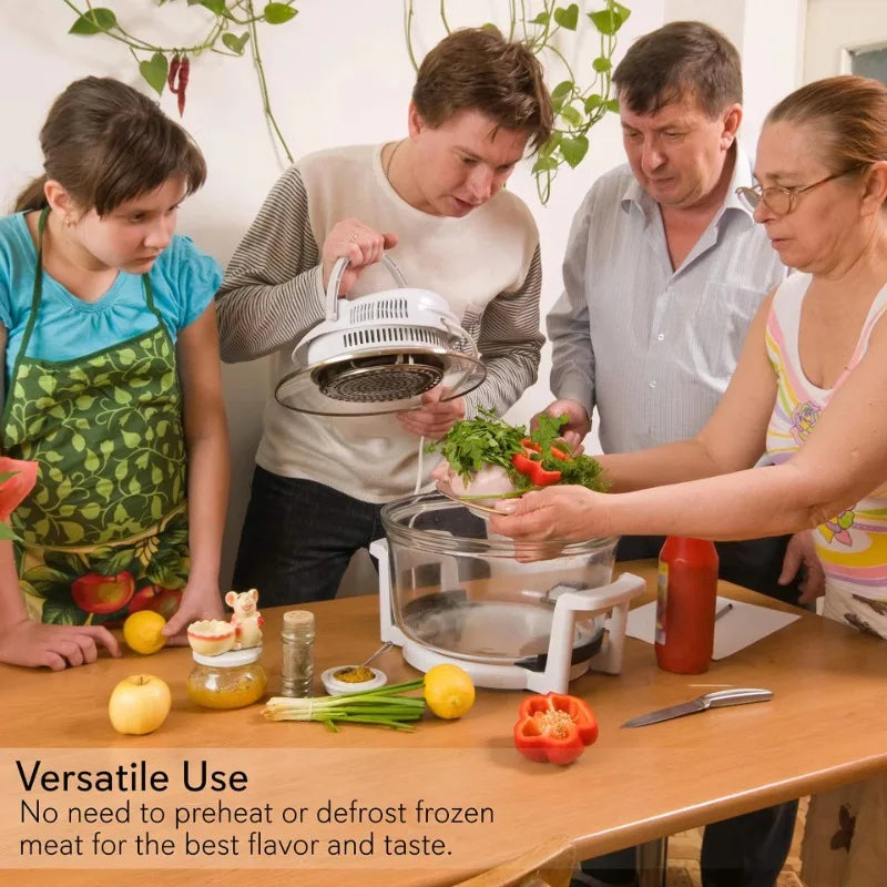 12L Air Fryer Oil-free Electric Fryers Visible Household Automatic Oven Deep Fryer Multifunctional Cooker French Fries Pan 220V