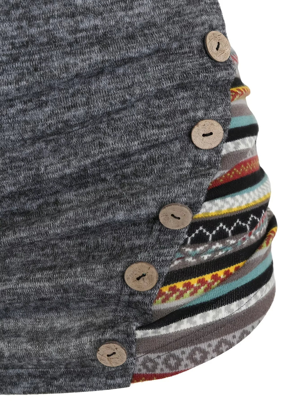 European and American explosions fashion women's ethnic style geometric stripe stitching hooded knitted long-sleeved tight dress