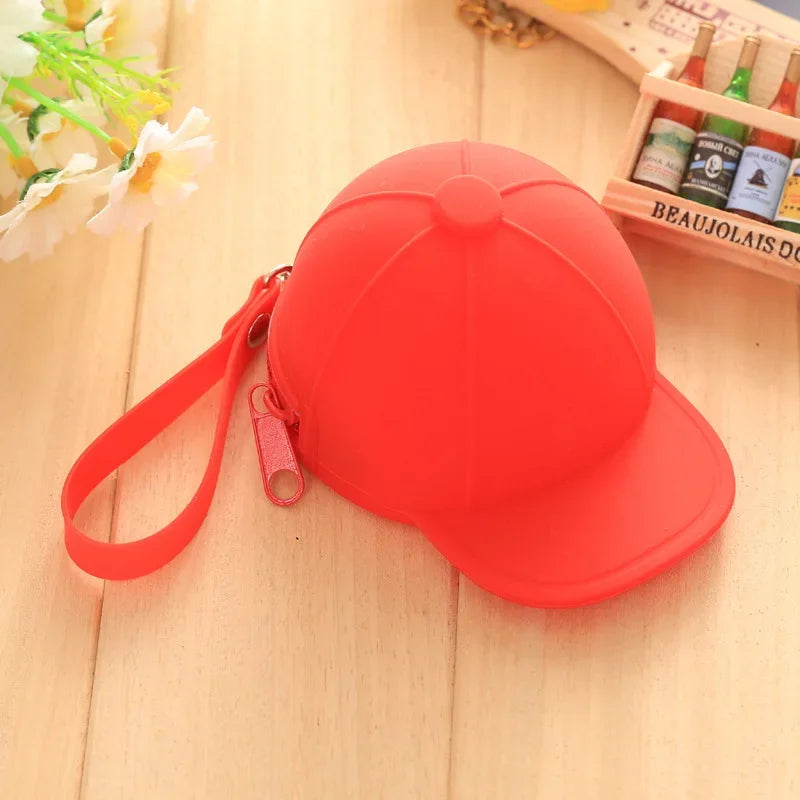 Cap Hat Style Jelly Candy Color Silicone Coin Purse Kids Gift Cartoon Trendy  Mini Bag Lady Change Purse Women Smart Wallets