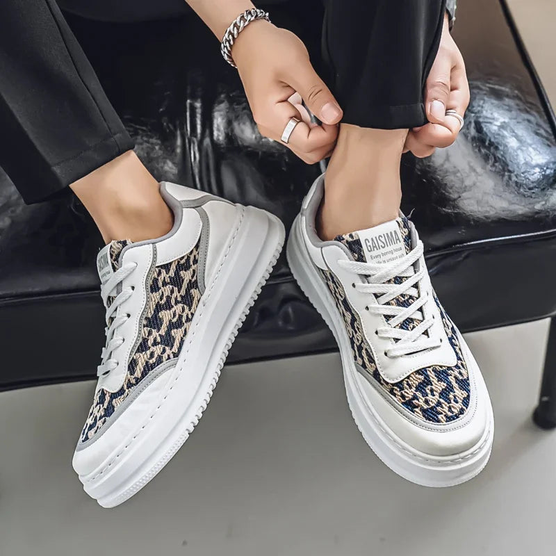 2025 New Niche Comfortable Board Shoes Trend Fashion Casual Sports Breathable Thick Sole Low Top Men's Shoes men shoes sneakers*