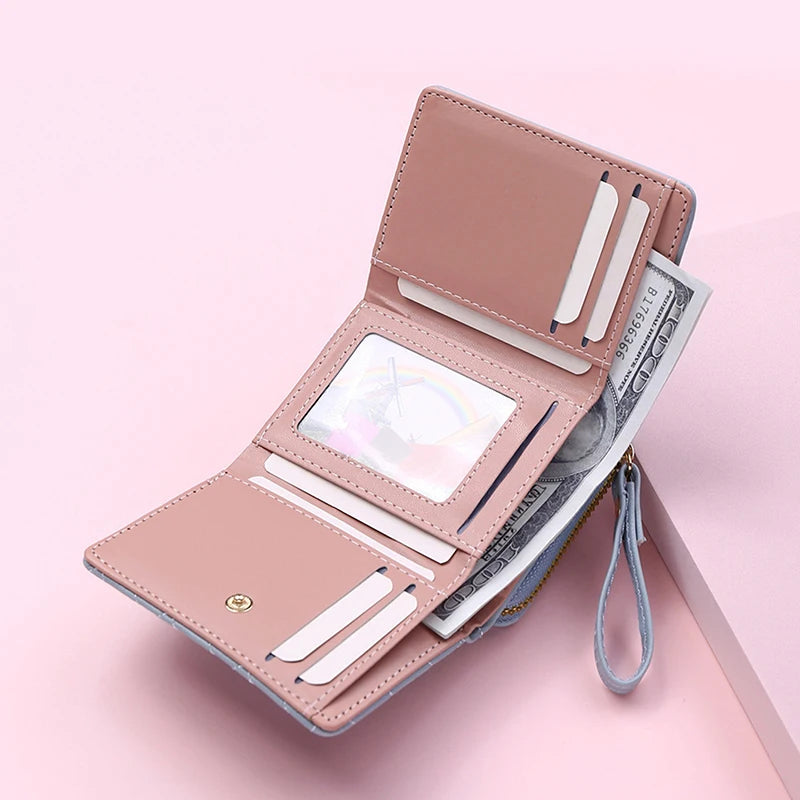 Wallets for Women Kawaii Cute Wallet Luxury Designer Lady Wallet Pink Purse Womens Wallet Small Women Leather Wallet Coin Purse