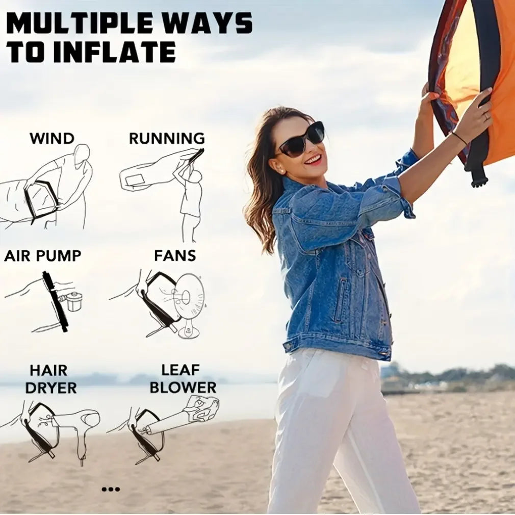 Lazy Folding Camping Inflatable Sofa - Portable Outdoor Inflatable Lounger, Comfortable Outdoor Furniture camping  air bed