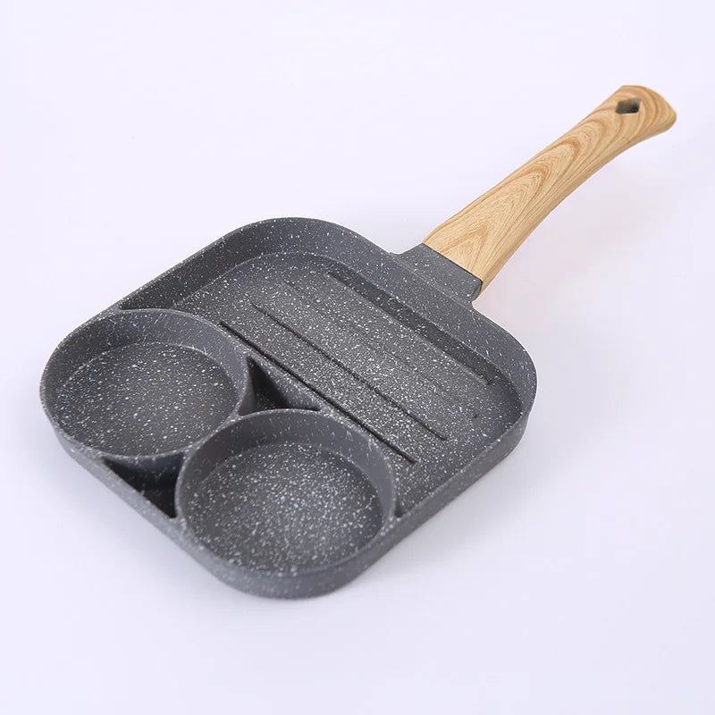 2/4-Hole Frying Pot Pan Thickened Omelet Pan Non-stick Egg Pancake Steak Pan Cooking Egg Ham Pans Breakfast Maker Cookware Pan