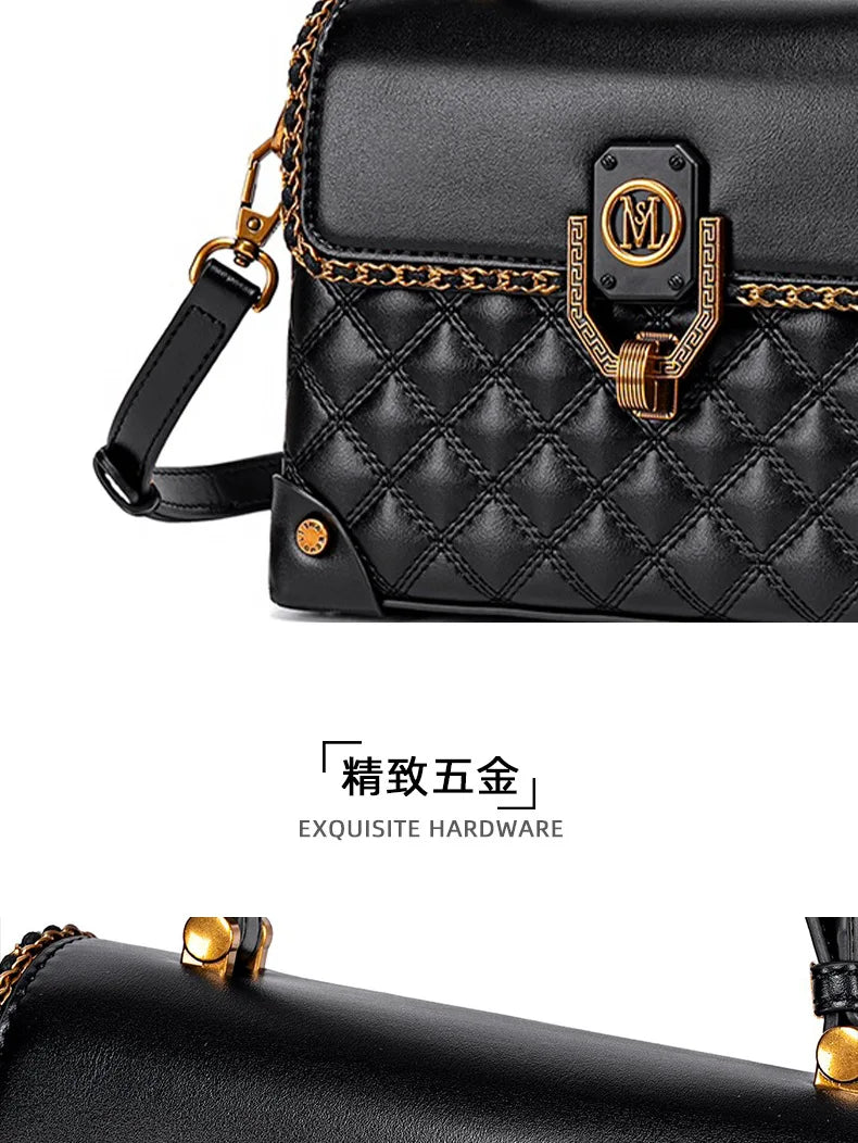 Luxury Brand Ladies Tote Bag In Genuine Leather - Women's Classic Crossbody Shoulder Bag Handbags Elegant