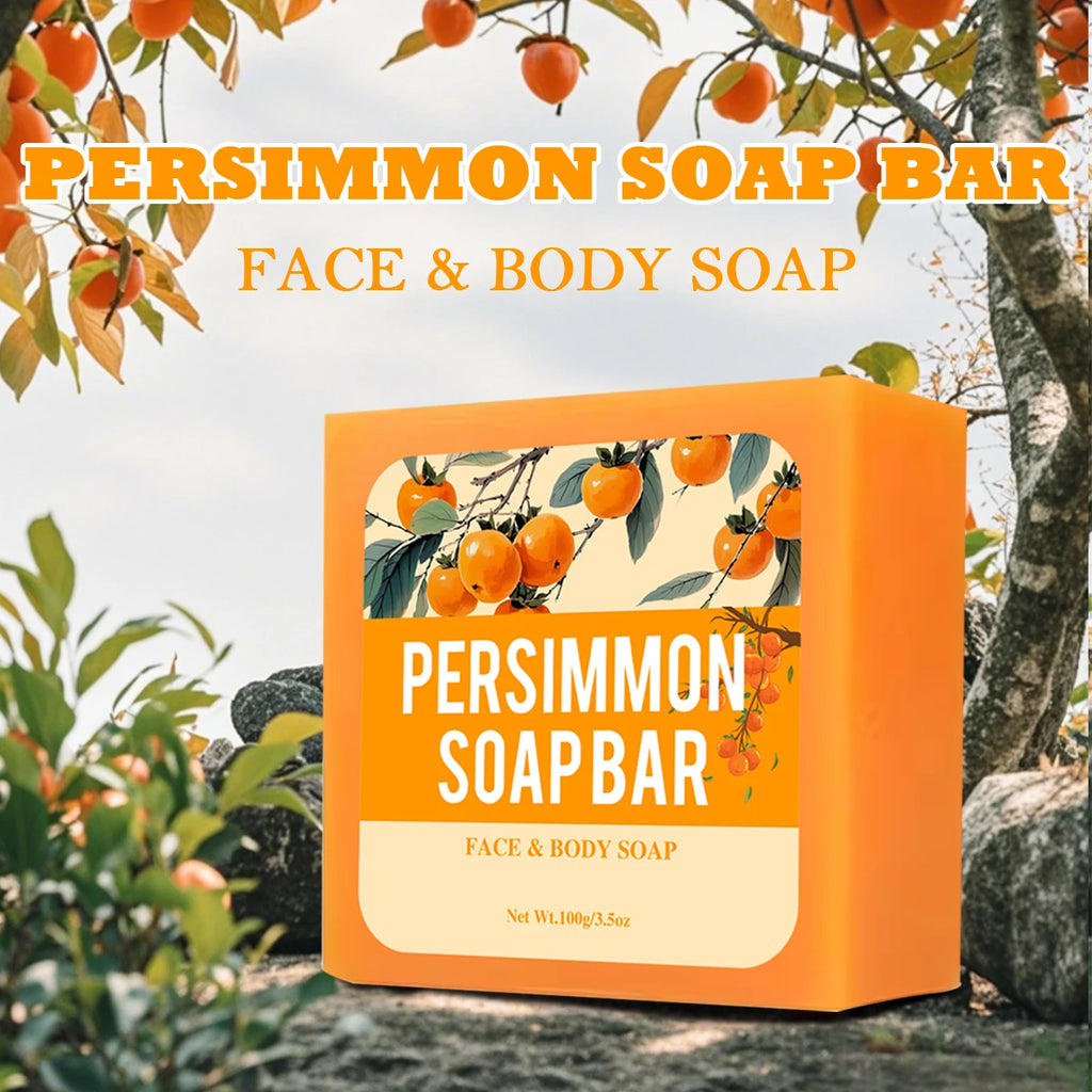 Persimmon Body Soap - Neutralizes Odors, Deep Cleans/Exfoliates, Fresh & Gentle, All Skin Types