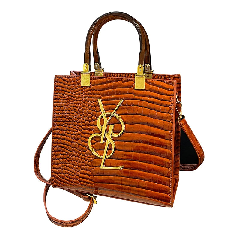 Trendy Vintage Messenger Bag For Women - High-End Leather Crossbody Clutch Minimalist Casual Tote With Designer Letter Logo