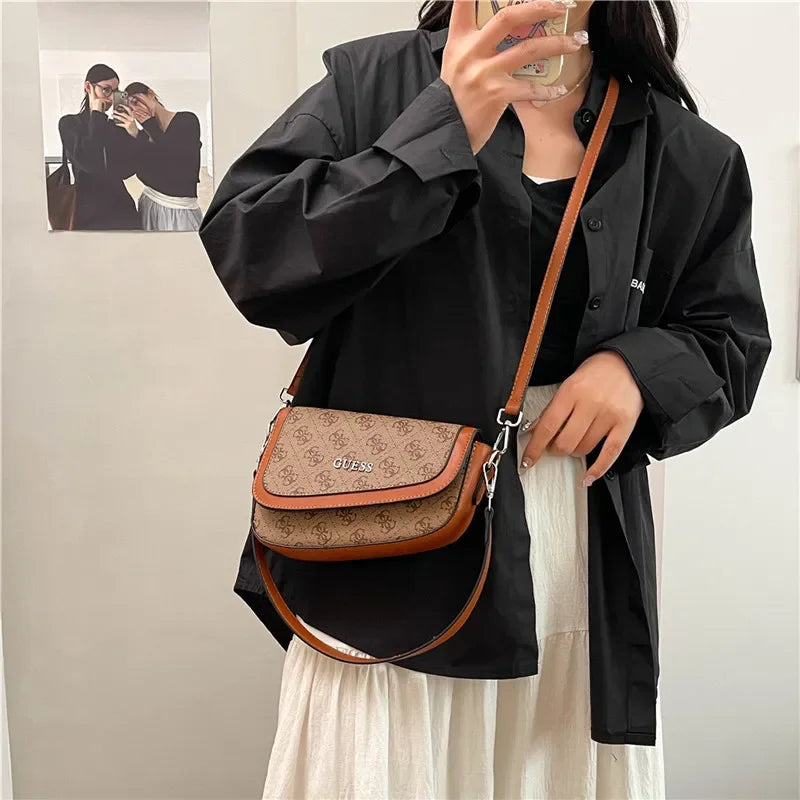Premium Vintage Style Crossbody Bag - High-End Women's Handbag With Parisian Chic Design & Timeless Leather Craftsmanship