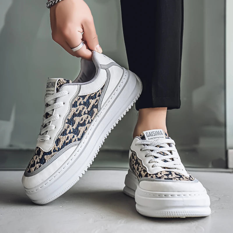 2025 New Niche Comfortable Board Shoes Trend Fashion Casual Sports Breathable Thick Sole Low Top Men's Shoes men shoes sneakers*