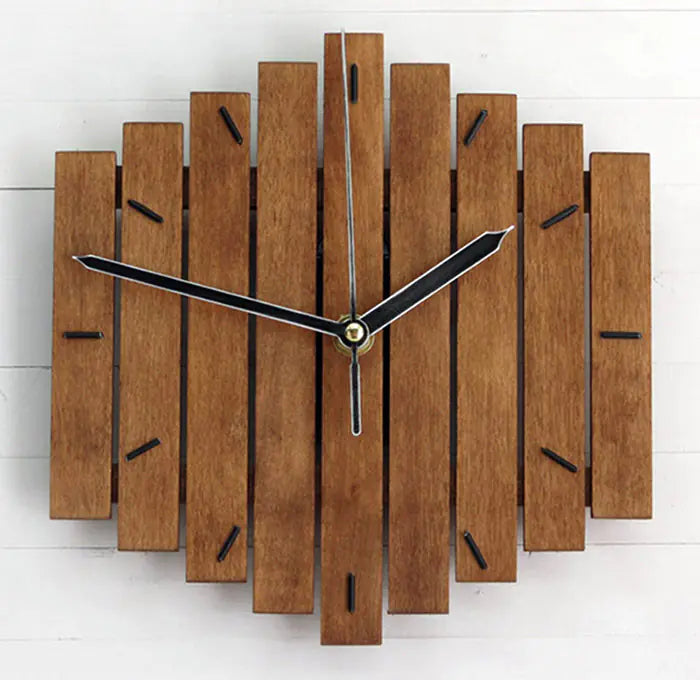 Rustic European Style Wooden Wall Clock