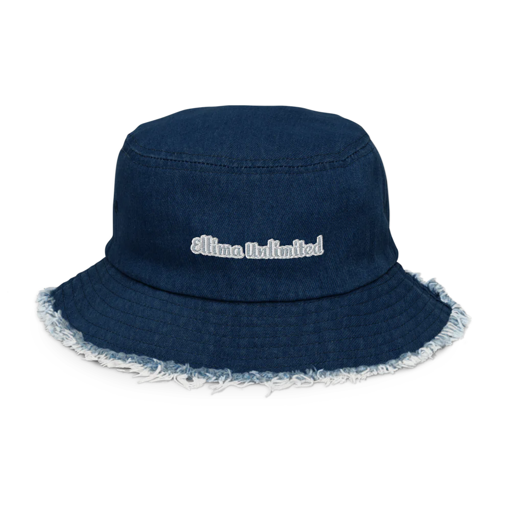 Distressed Denim Bucket Hat