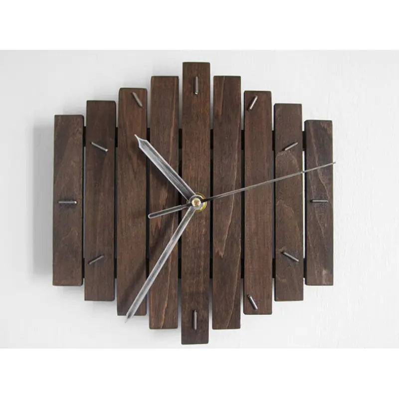 Rustic European Style Wooden Wall Clock