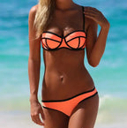 New Style Neoprene Screened Bikini Swimwear