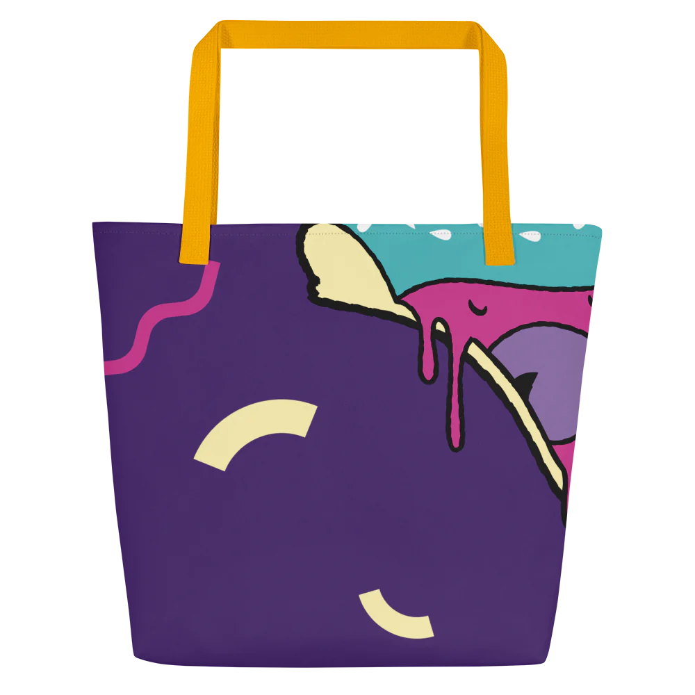 All-Over Print Large Tote Bag w/ Pocket