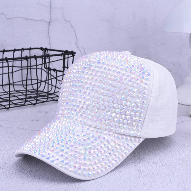 Colorful Diamond-Studded Summer Cap for Women and Men