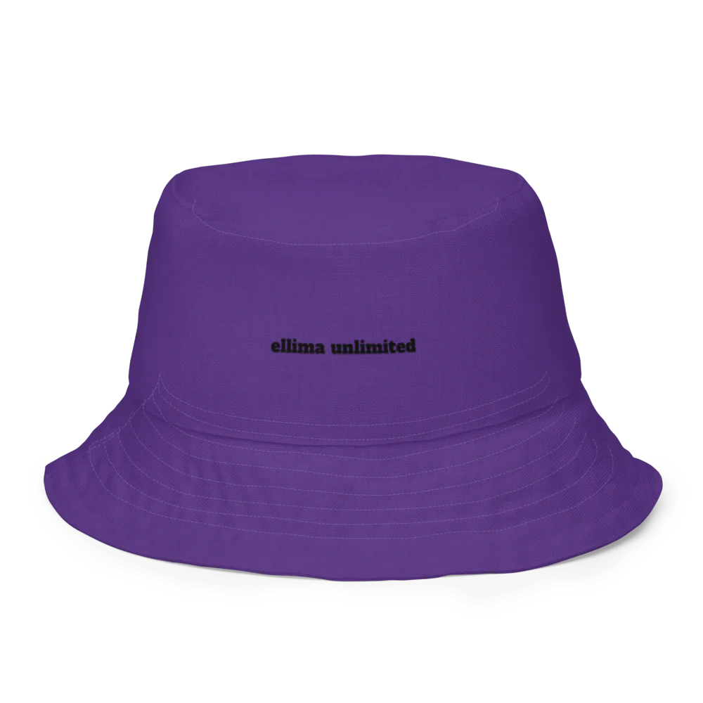 Purple All-Over Print Reversible Bucket Hat
