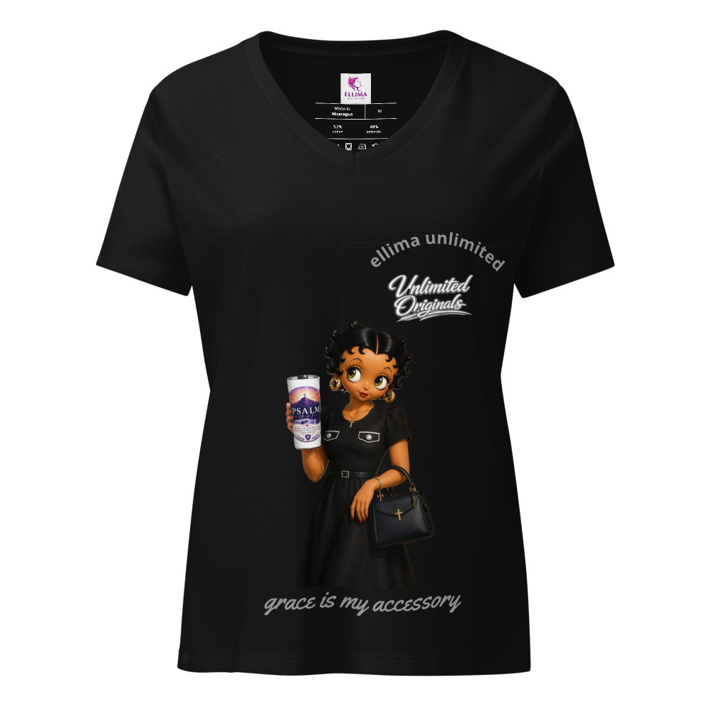 Women's Relaxed V-Neck T-Shirt | Bella Canvas 6405CVC