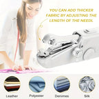 1 small handheld sewing machine - a simple and fast on-site maintenance sewing tool, portable - battery powered