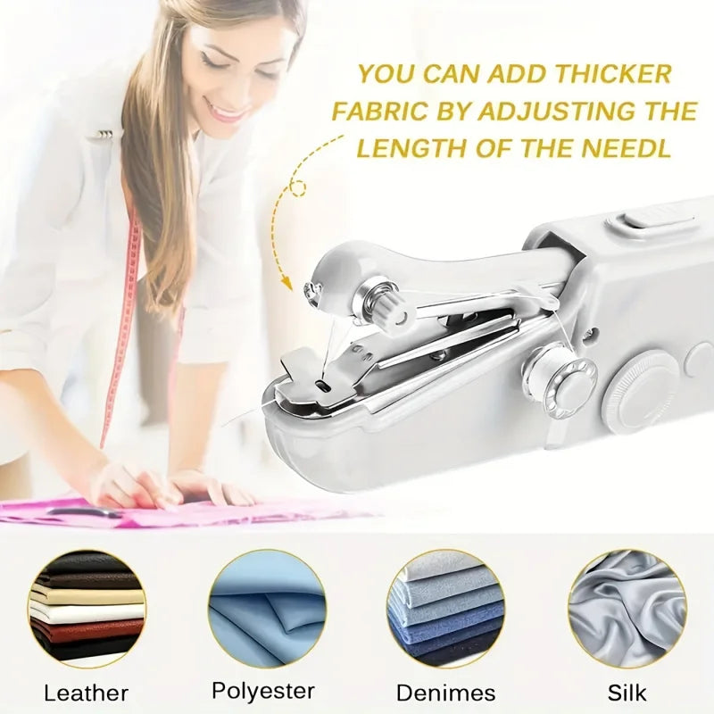 1 small handheld sewing machine - a simple and fast on-site maintenance sewing tool, portable - battery powered