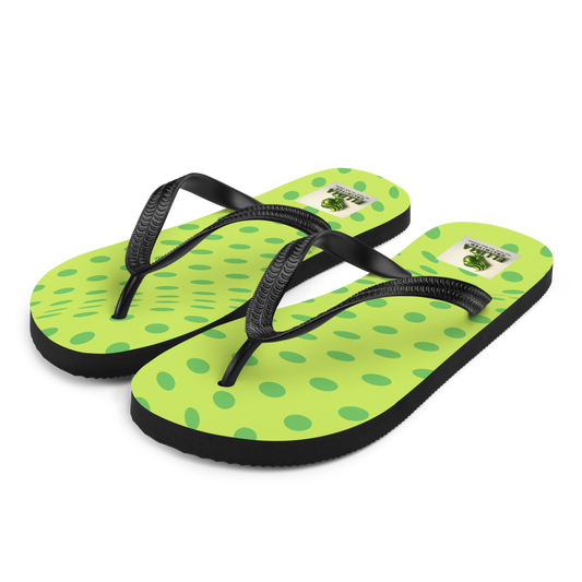 Lime Green Sublimation Flip Flops