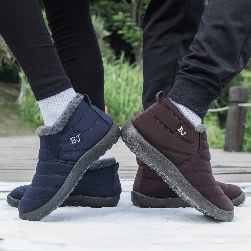 [High Quality Winter Boots] High Quality Women's Winter Boots - Slip-On Ankle Snow Boots with Fleece