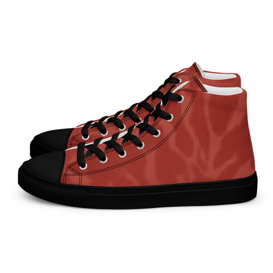 Brown Men's High Top Canvas Shoes