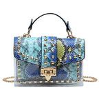 Fashion Shoulder Bag for Ladies High Quality Women Studded Graffiti Crossbody Bags Female Luxury Designer Summer Handbags