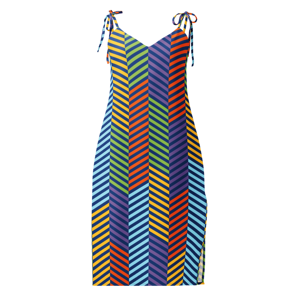 All-Over Print Slip Dress