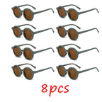 Children's sunglasses, inset style  round frame, 1-7 year old baby sunglasses, sun shading, sun protection