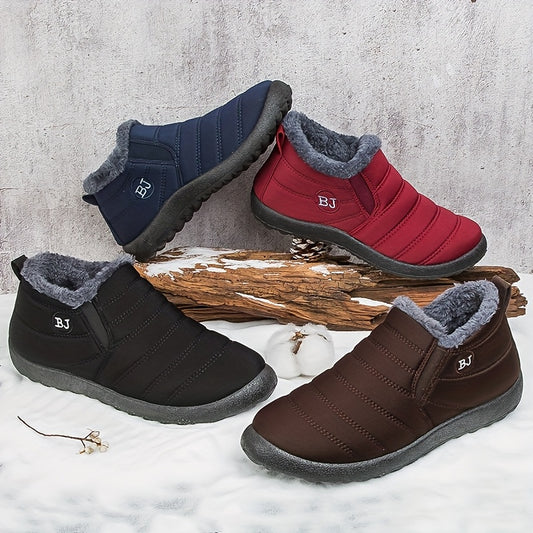 [High Quality Winter Boots] High Quality Women's Winter Boots - Slip-On Ankle Snow Boots with Fleece
