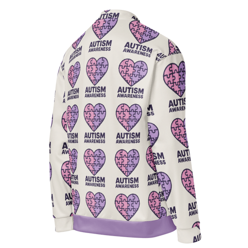 Autism Awareness Lavender All-Over Print Unisex Bomber Jacket