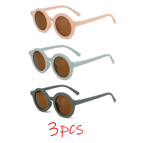 Children's sunglasses, inset style  round frame, 1-7 year old baby sunglasses, sun shading, sun protection