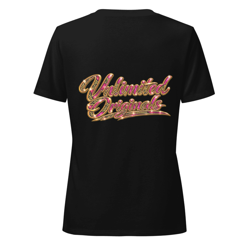 Ellima Unlimited Logo'd Women's Relaxed V-Neck T-Shirt | Bella Canvas 6405CVC