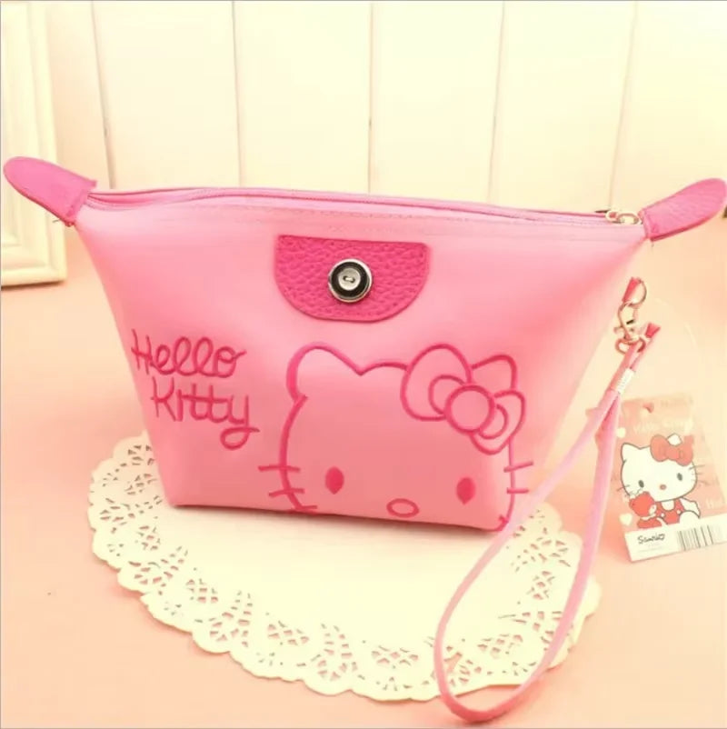 Makeup Bag Pen Bag Girl Storage Bag Cartoon Kawaii Large Capacity Waterproof PU Handbag Gift